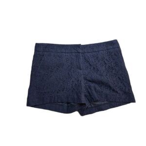 Cynthia Rowley Navy Lace Low Rise Chino Shorts Size 2